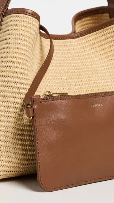 Vince Raffia Vivian Small Hobo Bag Natural One Size | Thumbnail 5 Vince Raffia Vivian Small Hobo Bag Natural One Size | Thumbnail 5