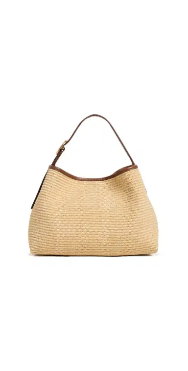 Vince Raffia Vivian Small Hobo Bag Natural One Size | Thumbnail 1 Vince Raffia Vivian Small Hobo Bag Natural One Size | Thumbnail 1