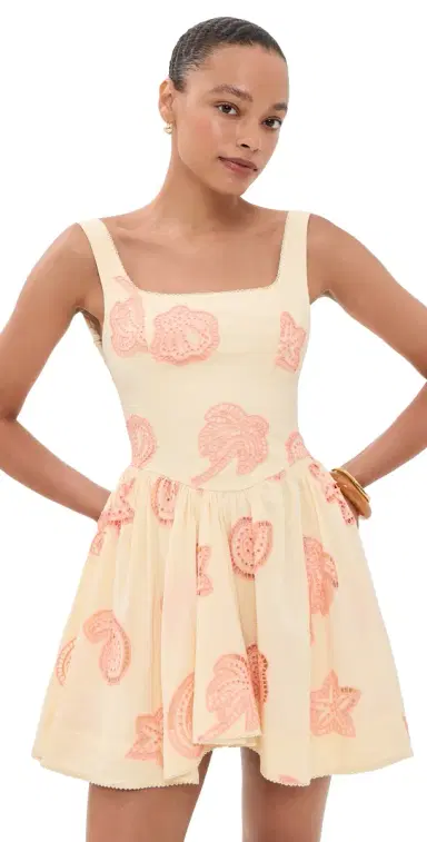 Agua Bendita Amonita Eyelet Mini Dress ulticolor | Thumbnail 1 Agua Bendita Amonita Eyelet Mini Dress ulticolor | Thumbnail 1