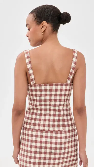 Hill House Home The Aiko Top Rust Gingham | Thumbnail 3 Hill House Home The Aiko Top Rust Gingham | Thumbnail 3