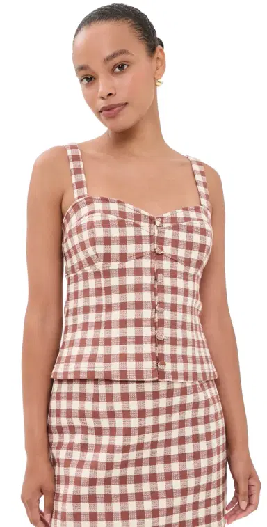 Hill House Home The Aiko Top Rust Gingham | Thumbnail 1 Hill House Home The Aiko Top Rust Gingham | Thumbnail 1