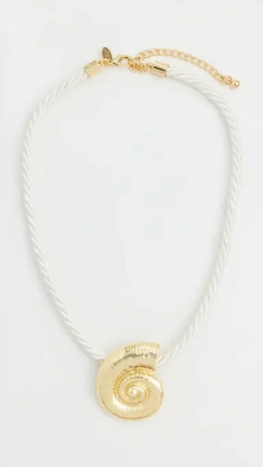 KENNETH JAY LANE Rope Necklace Gold/White One Size | Thumbnail 2 KENNETH JAY LANE Rope Necklace Gold/White One Size | Thumbnail 2