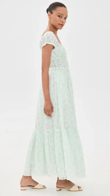 LoveShackFancy Lyssara Dress CELADON DRIFT | Thumbnail 4 LoveShackFancy Lyssara Dress CELADON DRIFT | Thumbnail 4