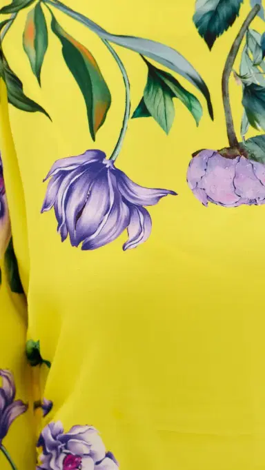 Hemant & Nandita Boat Neck hort Dress Yellow | Thumbnail 6 Hemant & Nandita Boat Neck hort Dress Yellow | Thumbnail 6