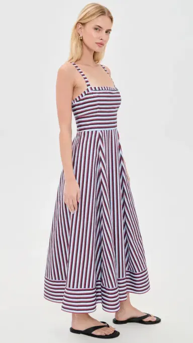 Hill House Home The argot Midi Dress Red/White/Blue Stripe | Thumbnail 4 Hill House Home The argot Midi Dress Red/White/Blue Stripe | Thumbnail 4