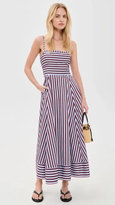 Hill House Home The argot Midi Dress Red/White/Blue Stripe | Thumbnail 5 Hill House Home The argot Midi Dress Red/White/Blue Stripe | Thumbnail 5