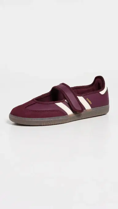 Adidas Samba Jane Shoes Maroon/Cream White/Gold Met 8 | Thumbnail 2 Adidas Samba Jane Shoes Maroon/Cream White/Gold Met 8 | Thumbnail 2