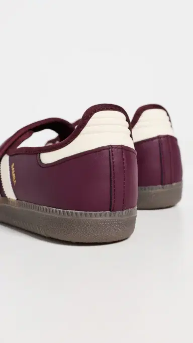 Adidas Samba Jane Shoes Maroon/Cream White/Gold Met 8 | Thumbnail 4 Adidas Samba Jane Shoes Maroon/Cream White/Gold Met 8 | Thumbnail 4