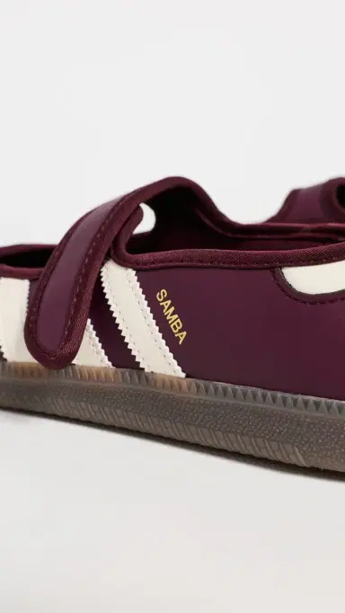 Adidas Samba Jane Shoes Maroon/Cream White/Gold Met 8 | Thumbnail 6 Adidas Samba Jane Shoes Maroon/Cream White/Gold Met 8 | Thumbnail 6