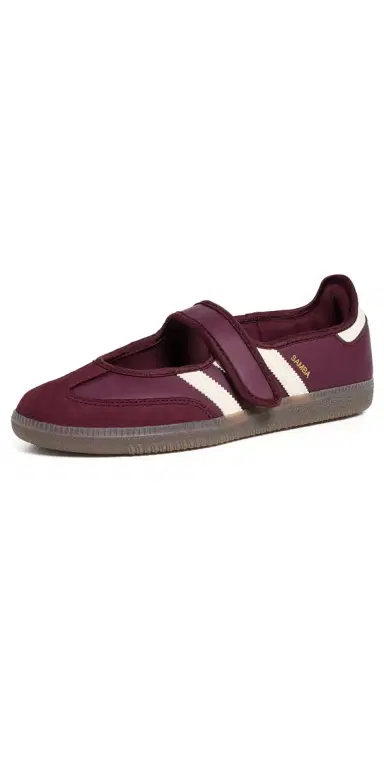 Adidas Samba Jane Shoes Maroon/Cream White/Gold Met 8 | Thumbnail 1 Adidas Samba Jane Shoes Maroon/Cream White/Gold Met 8 | Thumbnail 1