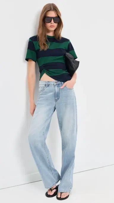 LIONESS In Transit Tee Forest Stripe | Thumbnail 5 LIONESS In Transit Tee Forest Stripe | Thumbnail 5
