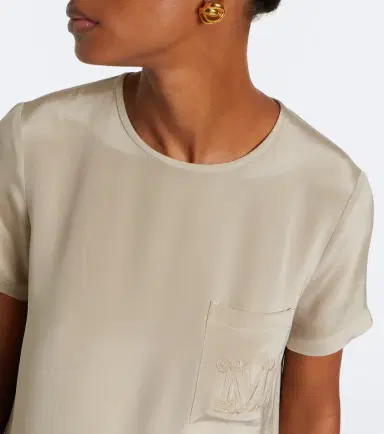 Max Mara Logo silk top | Thumbnail 3 Max Mara Logo silk top | Thumbnail 3
