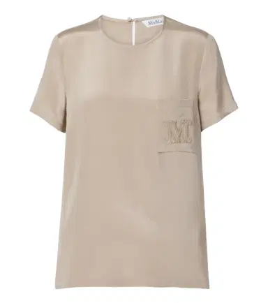Max Mara Logo silk top | Thumbnail 1 Max Mara Logo silk top | Thumbnail 1