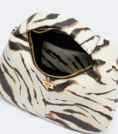 Ganni Mini zebra-printed top-handle bag | Thumbnail 3 Ganni Mini zebra-printed top-handle bag | Thumbnail 3