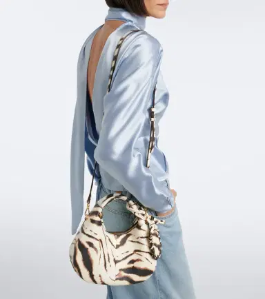 Ganni Mini zebra-printed top-handle bag | Thumbnail 4 Ganni Mini zebra-printed top-handle bag | Thumbnail 4