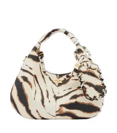 Ganni Mini zebra-printed top-handle bag | Thumbnail 1 Ganni Mini zebra-printed top-handle bag | Thumbnail 1