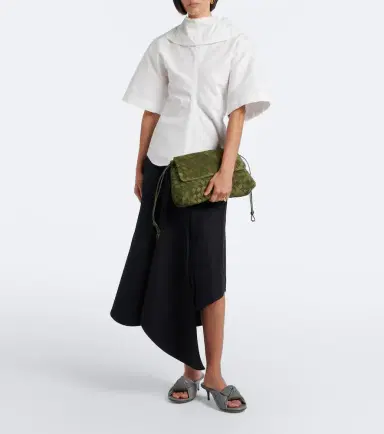 Bottega Veneta Giorno Intrecciato suede crossbody bag | Thumbnail 7 Bottega Veneta Giorno Intrecciato suede crossbody bag | Thumbnail 7