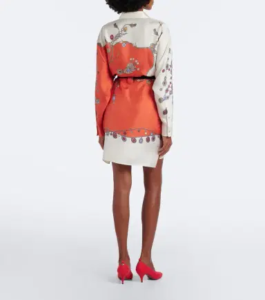 Versace Printed silk twill shirt dress | Thumbnail 2 Versace Printed silk twill shirt dress | Thumbnail 2