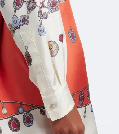Versace Printed silk twill shirt dress | Thumbnail 6 Versace Printed silk twill shirt dress | Thumbnail 6