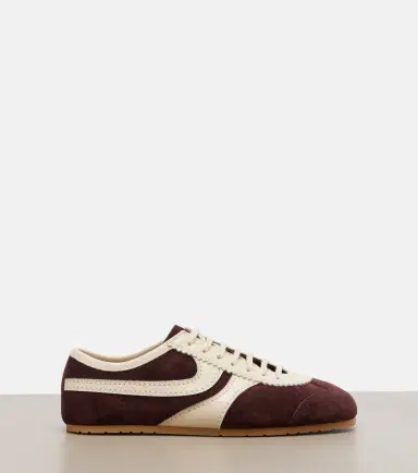 Dries Van Noten Leather-trimmed suede sneakers | Thumbnail 3 Dries Van Noten Leather-trimmed suede sneakers | Thumbnail 3