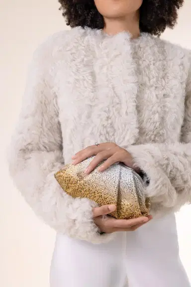 Judith Leiber Gemma Crystal Clutch - Silver Golden | Thumbnail 2 Judith Leiber Gemma Crystal Clutch - Silver Golden | Thumbnail 2