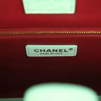 Chanel Chanel Small Cerf Shopping Bag Teal Croc Embossed Calfskin Gold Hardware | Thumbnail 8 Chanel Chanel Small Cerf Shopping Bag Teal Croc Embossed Calfskin Gold Hardware | Thumbnail 8