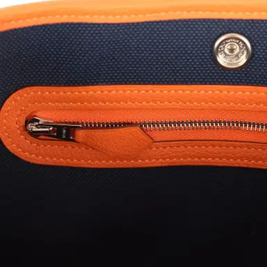 HERMÈS Hermes Garden Party Neo 23 "Bredies" Orange, Rose Sakura, Bleu Navy Togo and Swift Palladium Hardware | Thumbnail 8 HERMÈS Hermes Garden Party Neo 23 "Bredies" Orange, Rose Sakura, Bleu Navy Togo and Swift Palladium Hardware | Thumbnail 8
