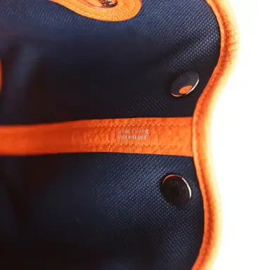 HERMÈS Hermes Garden Party Neo 23 "Bredies" Orange, Rose Sakura, Bleu Navy Togo and Swift Palladium Hardware | Thumbnail 9 HERMÈS Hermes Garden Party Neo 23 "Bredies" Orange, Rose Sakura, Bleu Navy Togo and Swift Palladium Hardware | Thumbnail 9
