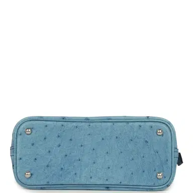 HERMÈS Hermes 1923 Bolide Mini Bleu Royal Ostrich Palladium Hardware | Thumbnail 6 HERMÈS Hermes 1923 Bolide Mini Bleu Royal Ostrich Palladium Hardware | Thumbnail 6