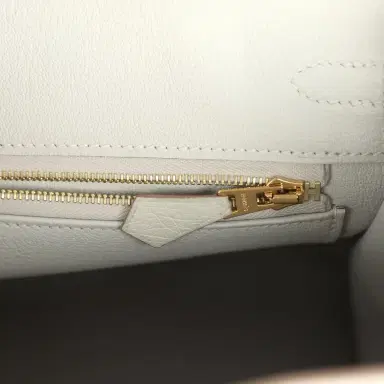 HERMÈS Hermes Birkin 25 Gris Perle Ostrich Gold Hardware | Thumbnail 9 HERMÈS Hermes Birkin 25 Gris Perle Ostrich Gold Hardware | Thumbnail 9