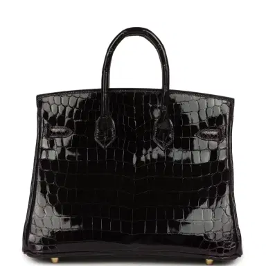 HERMÈS Hermes Birkin 25 Prunoir Shiny Niloticus Crocodile Gold Hardware | Thumbnail 4 HERMÈS Hermes Birkin 25 Prunoir Shiny Niloticus Crocodile Gold Hardware | Thumbnail 4