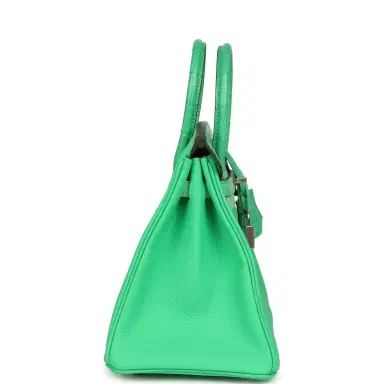 HERMÈS Hermes Birkin 25 Vert Comics Togo and Matte Alligator Touch Palladium Hardware | Thumbnail 3 HERMÈS Hermes Birkin 25 Vert Comics Togo and Matte Alligator Touch Palladium Hardware | Thumbnail 3