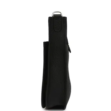HERMÈS Hermes Evelyne 23 Black Clemence Palladium Hardware | Thumbnail 3 HERMÈS Hermes Evelyne 23 Black Clemence Palladium Hardware | Thumbnail 3