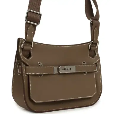 HERMÈS Hermes Jypsiere Mini Etoupe Swift Palladium Hardware | Thumbnail 2 HERMÈS Hermes Jypsiere Mini Etoupe Swift Palladium Hardware | Thumbnail 2