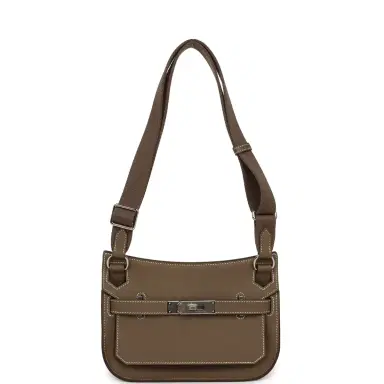 HERMÈS Hermes Jypsiere Mini Etoupe Swift Palladium Hardware | Thumbnail 7 HERMÈS Hermes Jypsiere Mini Etoupe Swift Palladium Hardware | Thumbnail 7