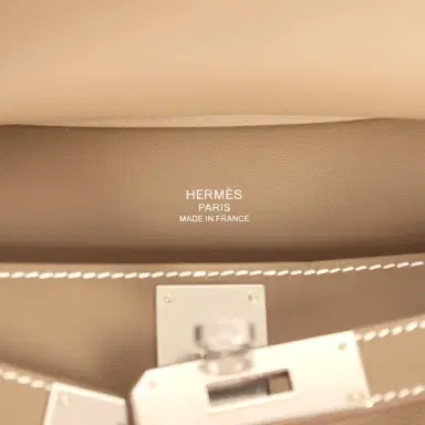 HERMÈS Hermes Jypsiere Mini Etoupe Swift Palladium Hardware | Thumbnail 8 HERMÈS Hermes Jypsiere Mini Etoupe Swift Palladium Hardware | Thumbnail 8