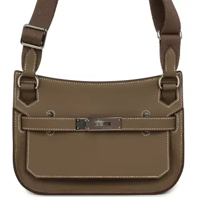 HERMÈS Hermes Jypsiere Mini Etoupe Swift Palladium Hardware | Thumbnail 1 HERMÈS Hermes Jypsiere Mini Etoupe Swift Palladium Hardware | Thumbnail 1