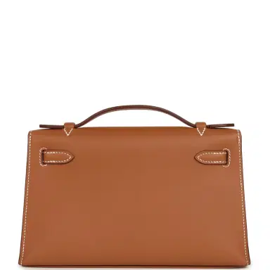 HERMÈS Hermes Kelly Pochette Gold Swift Gold Hardware | Thumbnail 4 HERMÈS Hermes Kelly Pochette Gold Swift Gold Hardware | Thumbnail 4