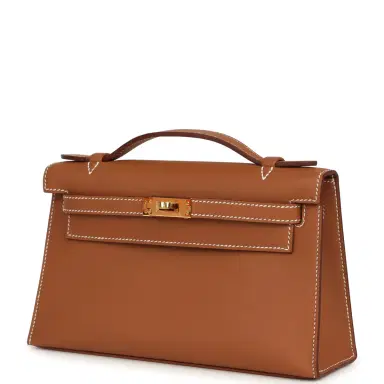 HERMÈS Hermes Kelly Pochette Gold Swift Gold Hardware | Thumbnail 5 HERMÈS Hermes Kelly Pochette Gold Swift Gold Hardware | Thumbnail 5