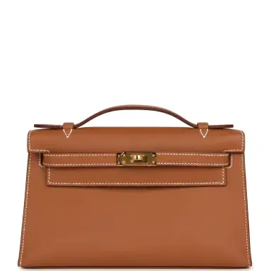 HERMÈS Hermes Kelly Pochette Gold Swift Gold Hardware | Thumbnail 1 HERMÈS Hermes Kelly Pochette Gold Swift Gold Hardware | Thumbnail 1