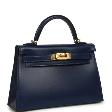 HERMÈS Hermes Kelly Sellier 20 Bleu Saphir Box Gold Hardware | Thumbnail 2 HERMÈS Hermes Kelly Sellier 20 Bleu Saphir Box Gold Hardware | Thumbnail 2