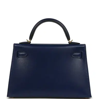 HERMÈS Hermes Kelly Sellier 20 Bleu Saphir Box Gold Hardware | Thumbnail 4 HERMÈS Hermes Kelly Sellier 20 Bleu Saphir Box Gold Hardware | Thumbnail 4
