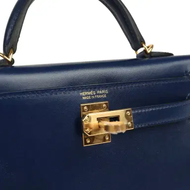 HERMÈS Hermes Kelly Sellier 20 Bleu Saphir Box Gold Hardware | Thumbnail 7 HERMÈS Hermes Kelly Sellier 20 Bleu Saphir Box Gold Hardware | Thumbnail 7