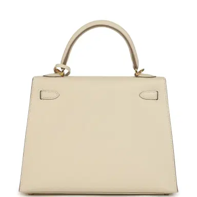 HERMÈS Hermes Kelly Sellier 25 Craie Epsom Gold Hardware | Thumbnail 4 HERMÈS Hermes Kelly Sellier 25 Craie Epsom Gold Hardware | Thumbnail 4