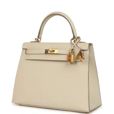 HERMÈS Hermes Kelly Sellier 25 Craie Epsom Gold Hardware | Thumbnail 5 HERMÈS Hermes Kelly Sellier 25 Craie Epsom Gold Hardware | Thumbnail 5