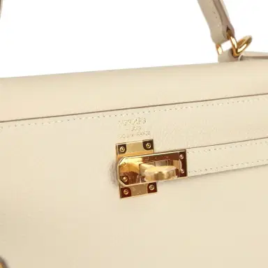 HERMÈS Hermes Kelly Sellier 25 Craie Epsom Gold Hardware | Thumbnail 7 HERMÈS Hermes Kelly Sellier 25 Craie Epsom Gold Hardware | Thumbnail 7