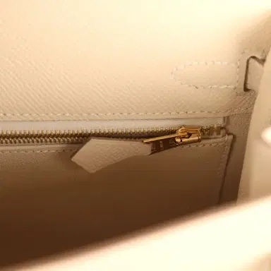 HERMÈS Hermes Kelly Sellier 25 Craie Epsom Gold Hardware | Thumbnail 9 HERMÈS Hermes Kelly Sellier 25 Craie Epsom Gold Hardware | Thumbnail 9