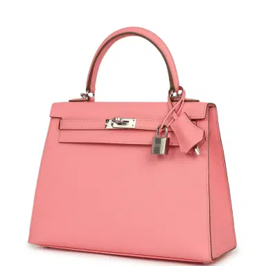 HERMÈS Hermes Kelly Sellier 25 Rose Confetti Epsom Palladium Hardware | Thumbnail 5 HERMÈS Hermes Kelly Sellier 25 Rose Confetti Epsom Palladium Hardware | Thumbnail 5