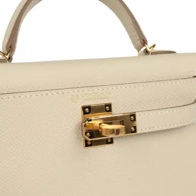 HERMÈS Hermes Special Order (HSS) Kelly Sellier 20 Craie Verso Epsom Gold Hardware | Thumbnail 7 HERMÈS Hermes Special Order (HSS) Kelly Sellier 20 Craie Verso Epsom Gold Hardware | Thumbnail 7