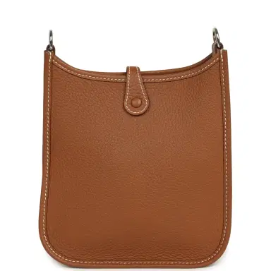 HERMÈS Pre-owned Hermes Evelyne TPM Gold Clemence Palladium Hardware | Thumbnail 4 HERMÈS Pre-owned Hermes Evelyne TPM Gold Clemence Palladium Hardware | Thumbnail 4